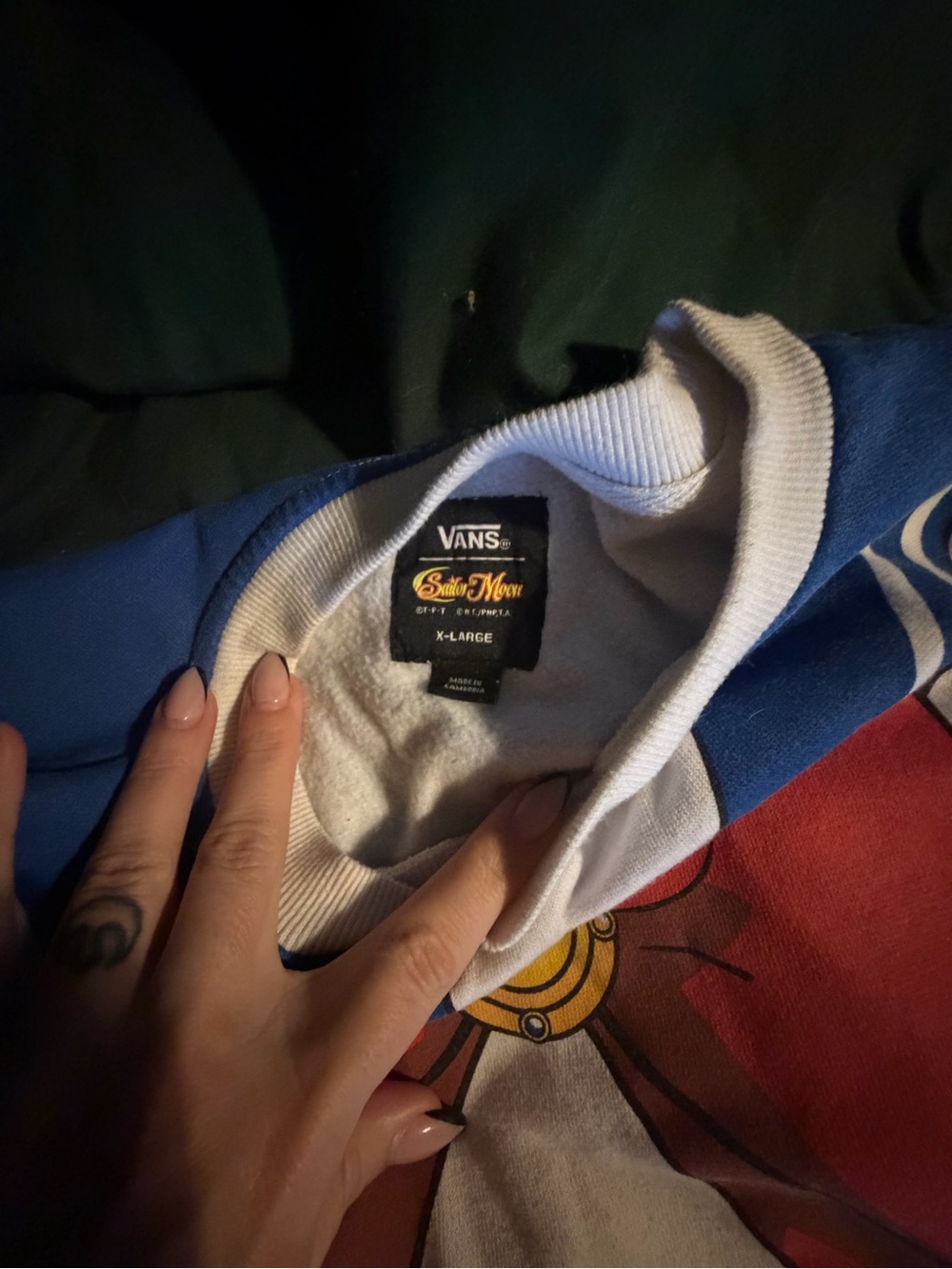 Vans x Sailor Moon Blue & Red Graphic Sweater - X-Large